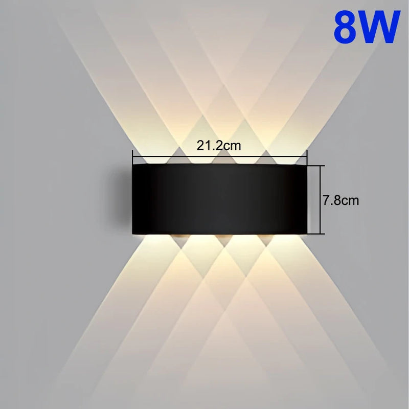 Up and down LED Wall Lamp Waterproof Interior Wall Light for Bedroom Living Room Corridor Indoor Outdoor Lighting