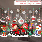Christmas Window Stickers Christmas Wall Sticker Kids Room Wall Decals Merry Christmas Decorations for Home New Year Stickers