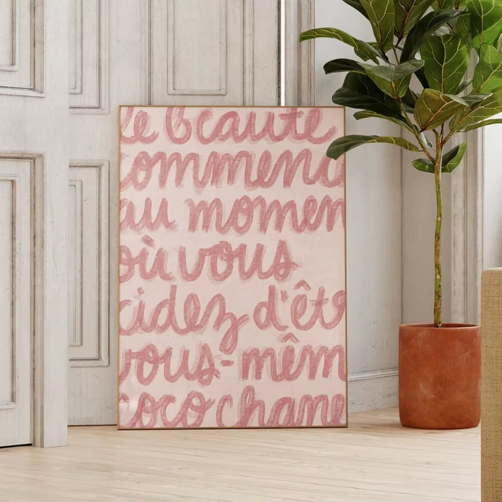 1Pc Simple Trendy Text Printing Poster, Simple Canvas Wall Decoration, Modern Art Home Decoration, Living Room Decoration