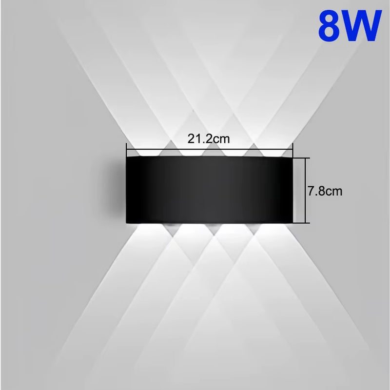 Up and down LED Wall Lamp Waterproof Interior Wall Light for Bedroom Living Room Corridor Indoor Outdoor Lighting