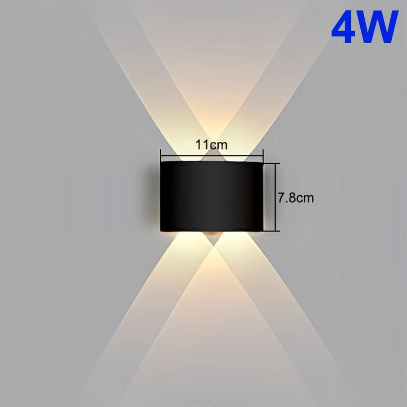 Up and down LED Wall Lamp Waterproof Interior Wall Light for Bedroom Living Room Corridor Indoor Outdoor Lighting