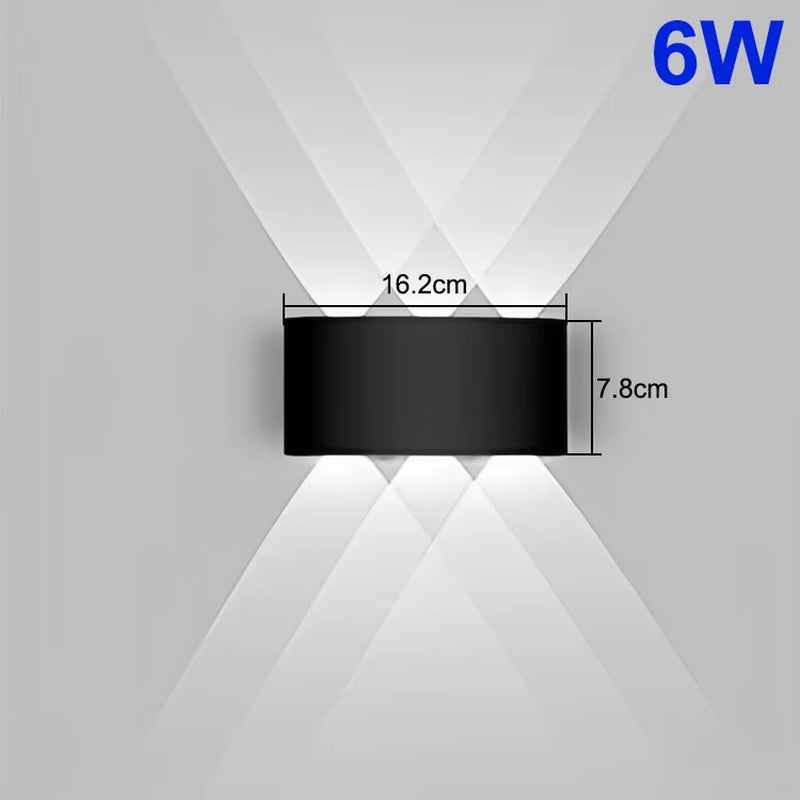 Up and down LED Wall Lamp Waterproof Interior Wall Light for Bedroom Living Room Corridor Indoor Outdoor Lighting