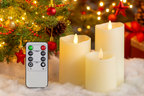 Flameless LED Candle Set with Remote Timer – Warm Yellow Acrylic Candles for Home Décor