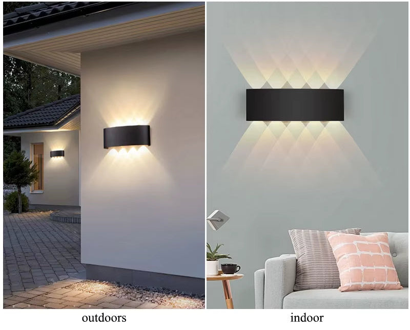 Up and down LED Wall Lamp Waterproof Interior Wall Light for Bedroom Living Room Corridor Indoor Outdoor Lighting